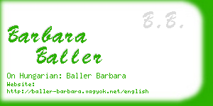 barbara baller business card